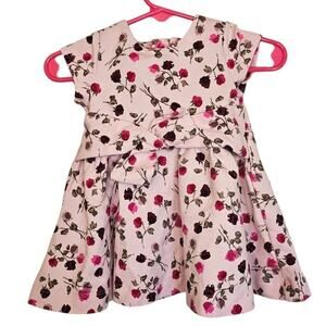 Kate Spade Pink Floral Dress – Gold Zipper, 6M, Machine Washable
